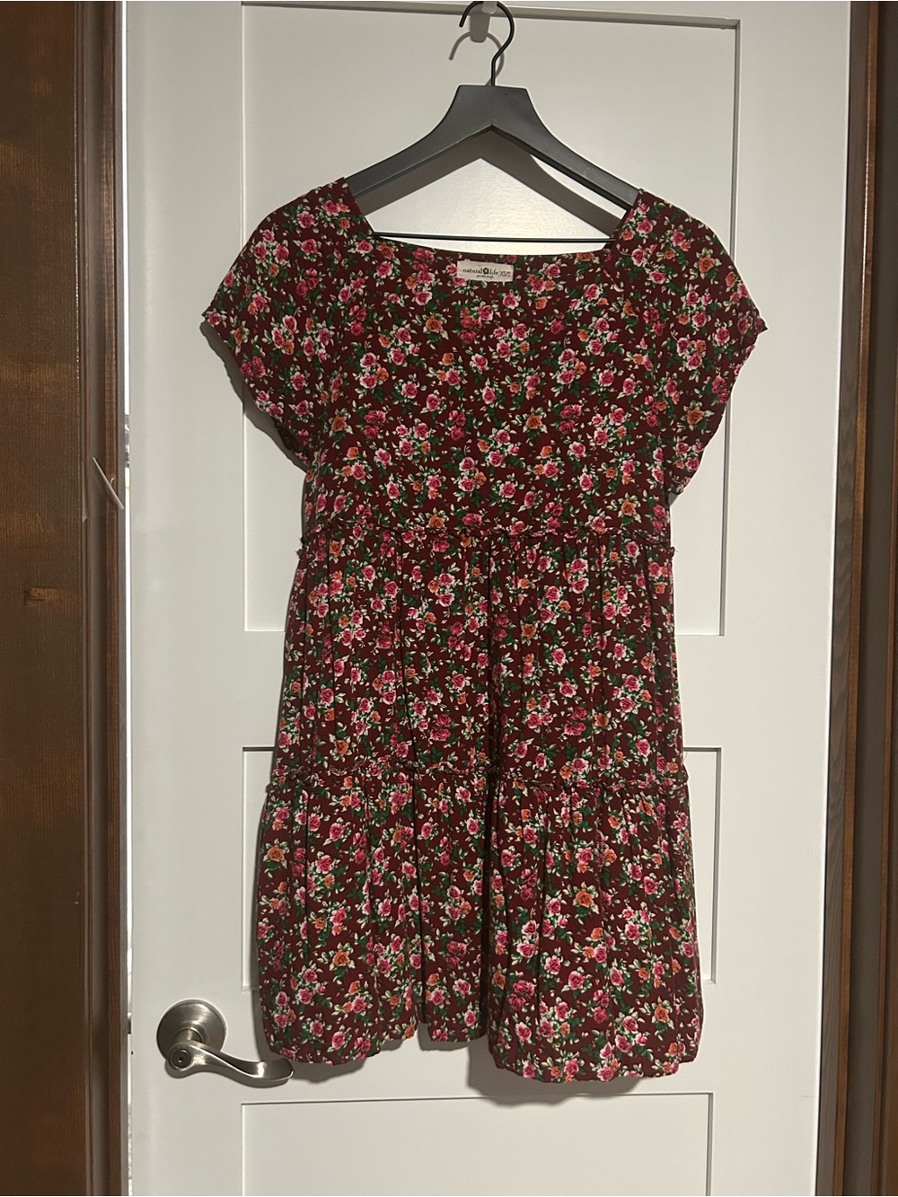 Natural Life Floral Tiered Babydoll Mini Dress Size XS / Small